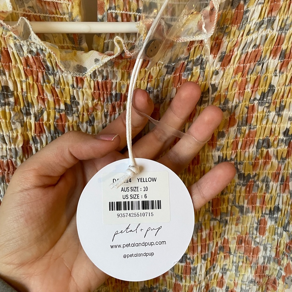 Petal & Pup Long Sleeve Yellow Dress- NWT - Picture 4 of 7
